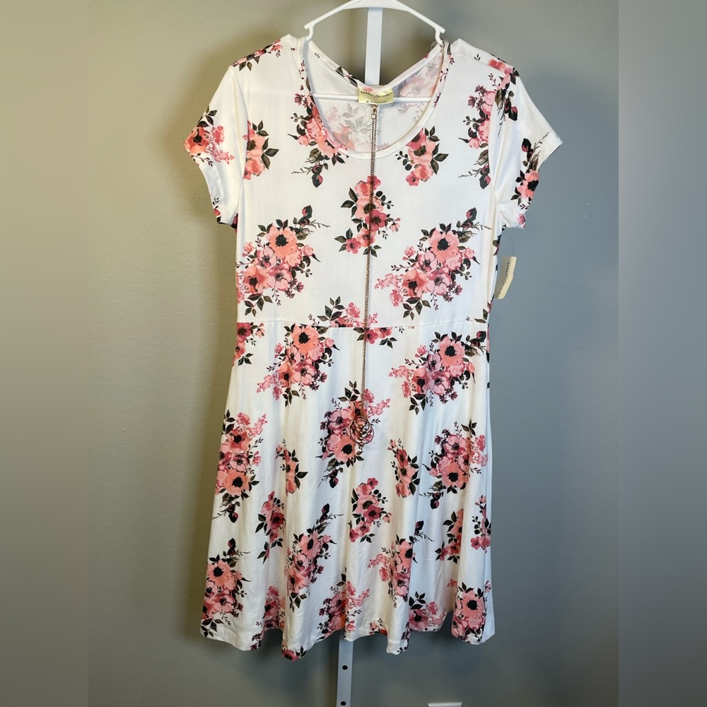 Bobbie Brooks Floral Dress‎ Medium Spring Easter Chic Cottagecore Country Pink